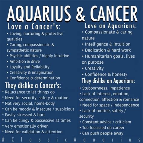 aquarius and cancer relationship|cancer woman aquarius man soulmates.